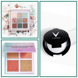 YC Collection Eyeshadow, Formula Z Cheek Palette, V Kosmetik Powder Bundle